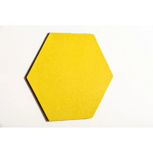 Noizero wall felt, akusztikus hangelnyelő falpanel hatszög, citrom 55x48x2cm