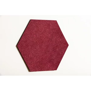 Noizero wall felt, akusztikus hangelnyelő falpanel hatszög, bordó 55x48x2cm