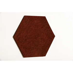Noizero wall felt, akusztikus hangelnyelő falpanel hatszög, sötétbarna 55x48x2cm