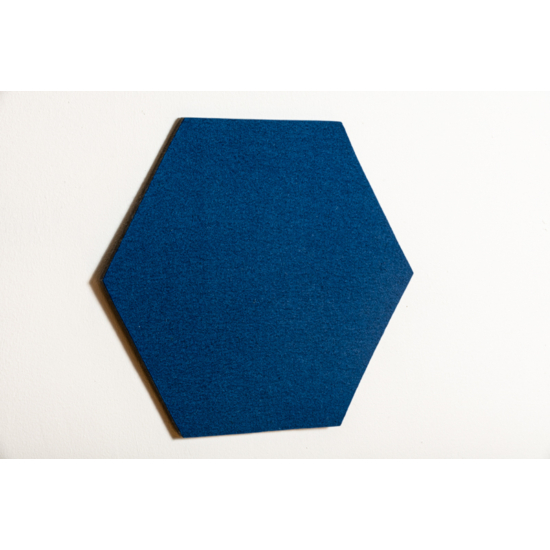Noizero wall felt, akusztikus hangelnyelő falpanel hatszög,  kék 55x48x2cm
