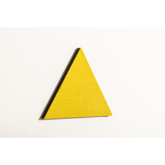 Noizero wall felt, akusztikus hangelnyelő falpanel háromszög, citrom 30x30x30cm