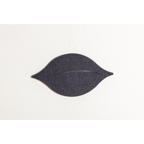 Noizero wall felt, akusztikus hangelnyelő falpanel levél, sötétszürke 30x16x2-3cm