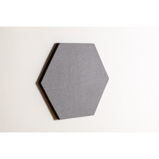 Noizero wall felt, akusztikus hangelnyelő falpanel hatszög, világosszürke 55x48x2cm