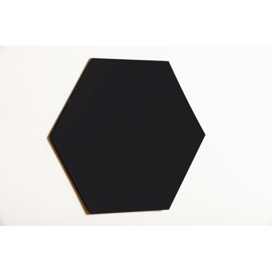 Noizero wall, akusztikus hangelnyelő falpanel hatszög, fekete 55x48x2-3-4cm