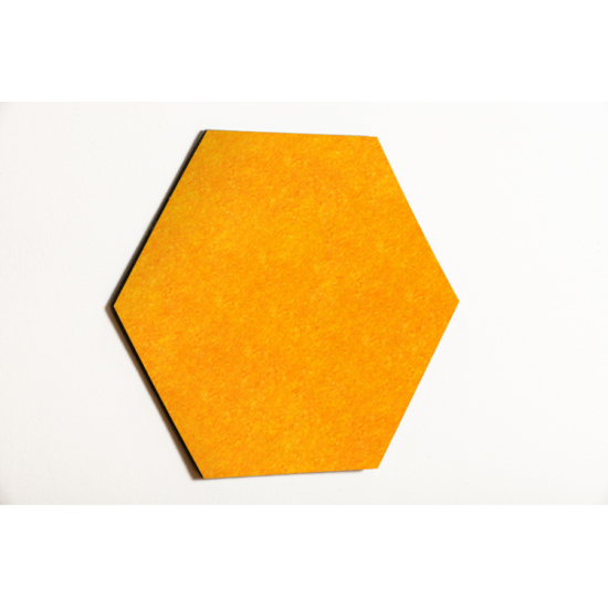 Noizero wall felt, akusztikus hangelnyelő falpanel hatszög,  narancs 55x48x2cm