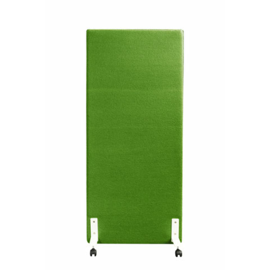 Noizero freestand akusztikus irodai szabadonálló gurulólábas paraván zöld 1800x800mm 
