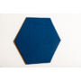Kép 1/5 - Noizero wall felt, akusztikus hangelnyelő falpanel hatszög,  kék 55x48x2cm