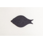 Kép 1/3 - Noizero wall felt, akusztikus hangelnyelő falpanel hal, sötétszürke 30x16x2-3cm