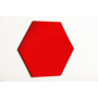 Kép 1/3 - Noizero wall felt, akusztikus hangelnyelő falpanel hatszög, piros 55x48x2cm
