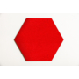 Kép 2/3 - Noizero wall felt, akusztikus hangelnyelő falpanel hatszög, piros 55x48x2cm